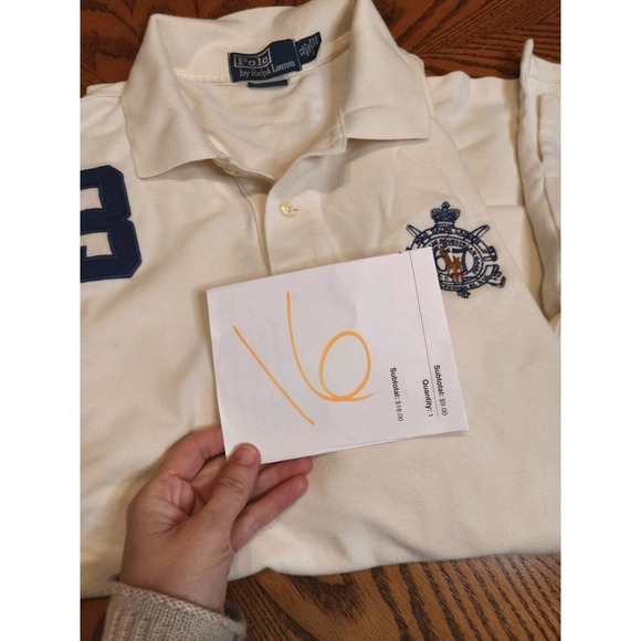VTG MENS RALPH LAUREN EMBROIDERED POLO PONY EQUESTRIAN CREST #3 PATCH SHIRT~XL‎ - Picture 8 of 8